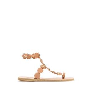 Ancient Greek Women Peach Leather Thong Sandals